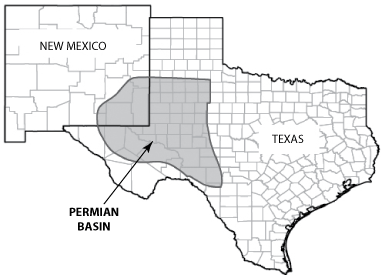 Cline Shale Beneath Permian Basin in Texas