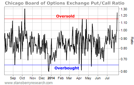 nse stock put call ratio